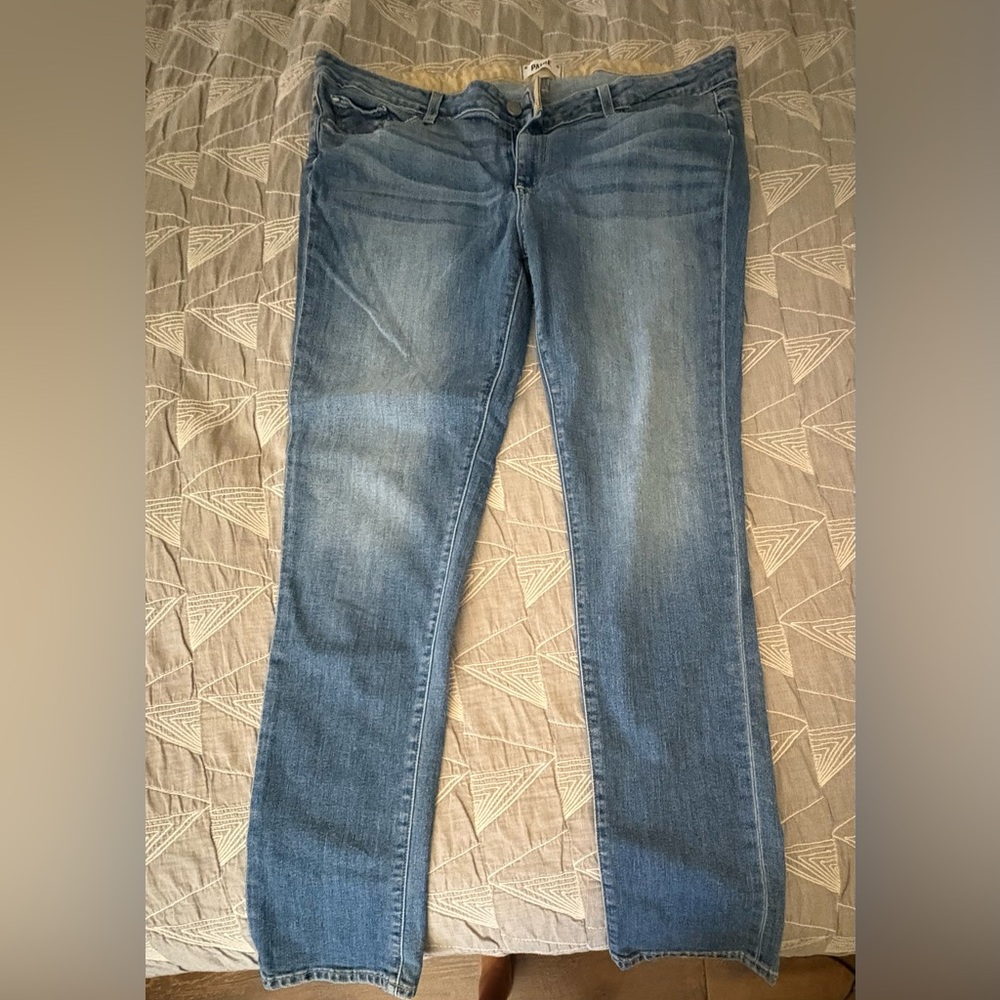 PAIGE Light Blue Straight Leg Jeans